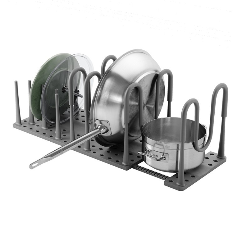 Органайзер для посуды и столовых приборов peggy, 20х55 см, серый (80143)