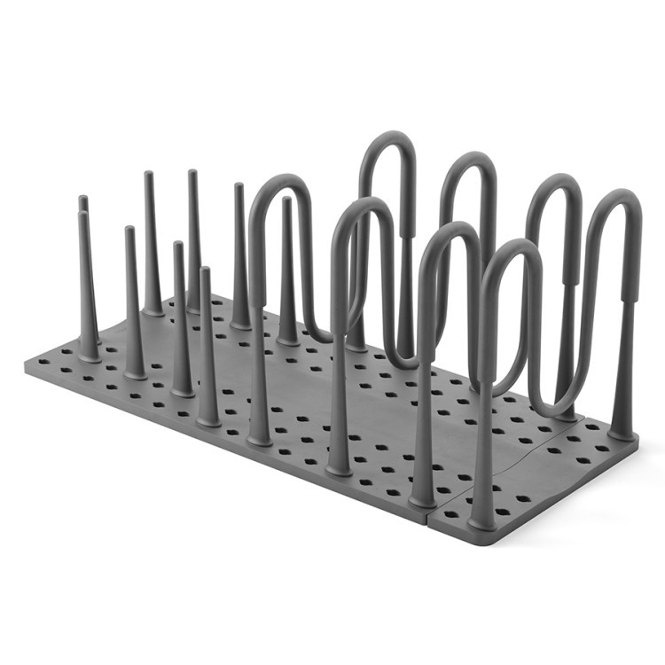 Органайзер для посуды и столовых приборов peggy, 20х55 см, серый (80143)