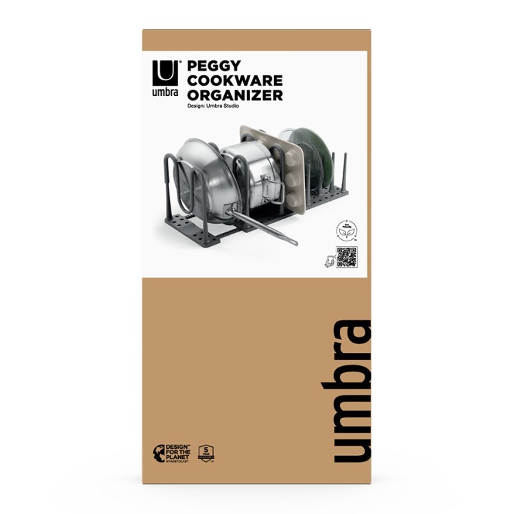 Органайзер для посуды и столовых приборов peggy, 20х55 см, серый (80143)