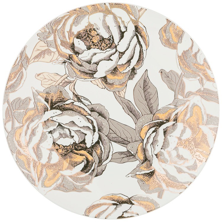 Тарелка обеденная "golden rose" 27см, белая Lefard (133-313)