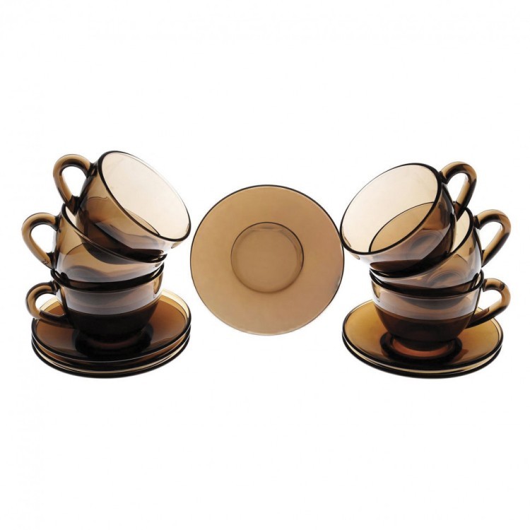 Набор чайный на 6 персон 6 чашек объемом 220 мл и 6 блюдец "Simply Eclipse" LUMINARC 605680 (1) (90190)