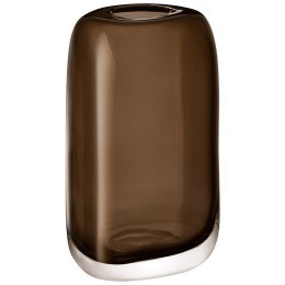 Ваза melt, 24 см, коричневая (80780)