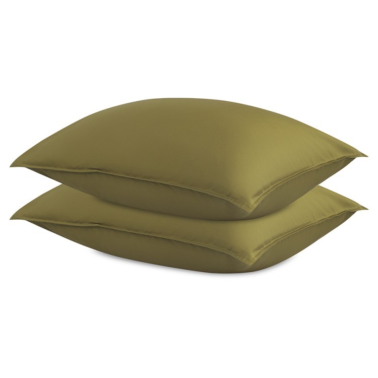 Набор наволочек из премиального сатина оливкового цвета из коллекции essential, 50х70 см (77137)