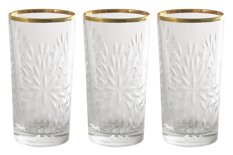 Набор: 6 хрустальных стаканов для воды Умбрия - золото Same ( SM841_844-AL )