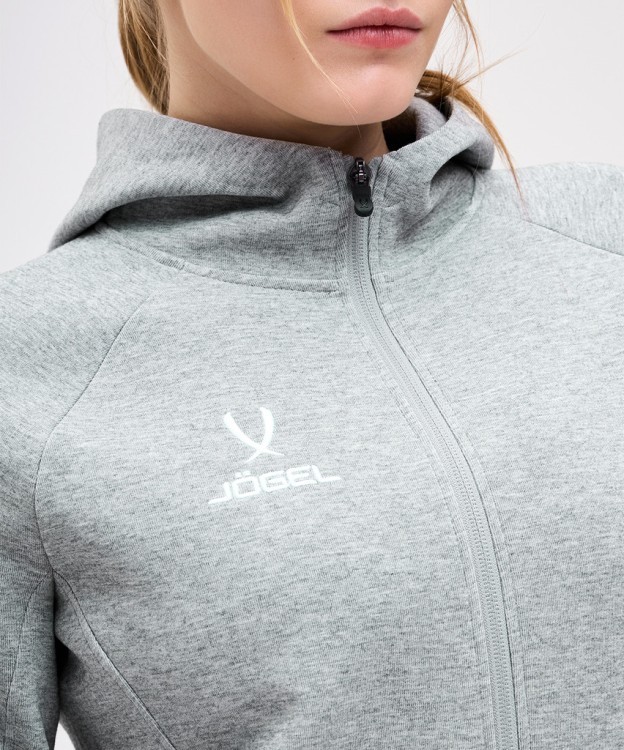 Худи на молнии женское JOGEL ESSENTIAL Athlete Hooded FZ Jacket W, серый (2111634)