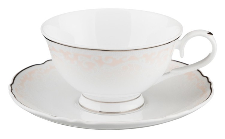 Чайный сервиз на 6 персон 15 пр."ваниль" 1100/250 мл. Porcelain Manufacturing (264-630) 