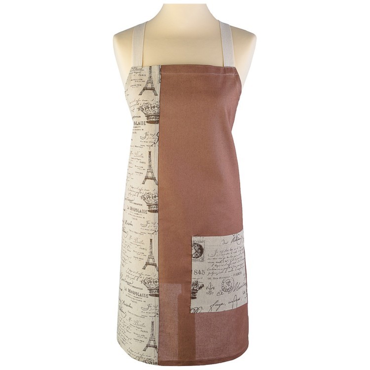 Фартук "париж",коричневый комбинированный Текстильный Мир (850-843-74)