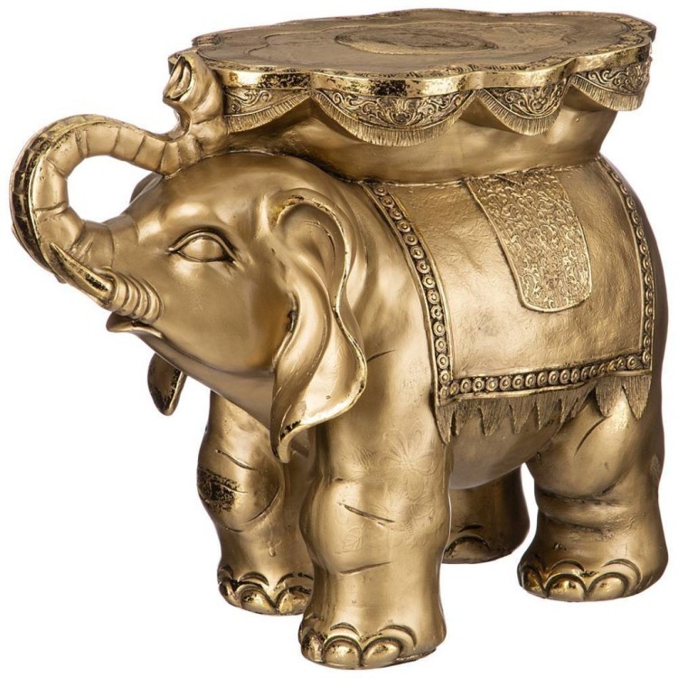 Стол журнальный "слон" 30*60*45 см цвет: бронза с позолотой ИП Шихмурадов (169-378)