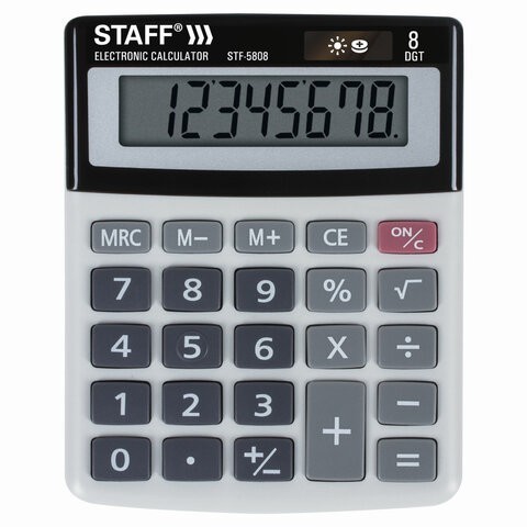 Калькулятор настольный Staff STF-5808, 8 разрядов 250286 (86065)