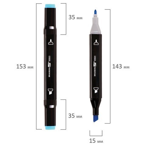 Маркеры для скетчинга двусторонние Brauberg Art Debut Black линия 1-6 мм 24 цвета 152128 (1) (86697) Маркеры для скетчинга двусторонние Brauberg Art Debut Black линия 1-6 мм 24 цвета 152128 (1) (86697)