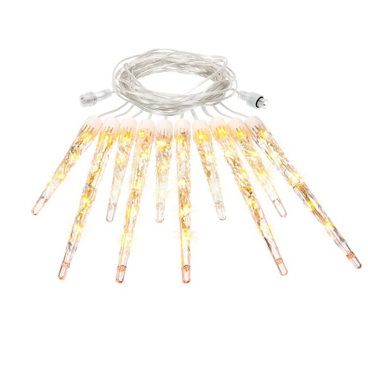Уличная светодиодная гирлянда (теплый свет) Vegas Сосульки 40 LED, 10 штук, 2х0,3 м, 24V 55036 (64421) Уличная светодиодная гирлянда (теплый свет) Vegas Сосульки 40 LED, 10 штук, 2х0,3 м, 24V 55036 (64421)