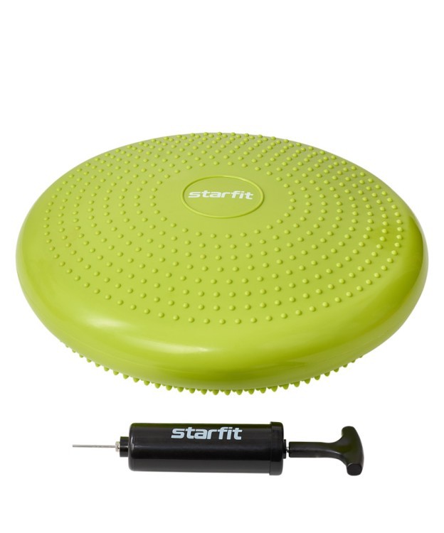БЕЗ УПАКОВКИ Диск балансировочный STARFIT BP-104, с насосом, массажный, лаймовый (2113723)