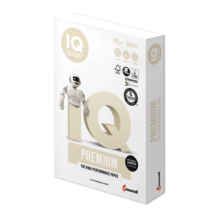 Бумага для цветной печати IQ Premium А4, 100 г/м2, 500 листов (65364)