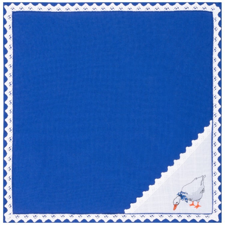 Комплект салфеток из 2-х шт "гуси",40х40см, х/б 100%,синий SANTALINO (850-820-41)