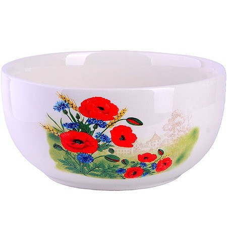 Супница керамическая 580мл Цветущие Маки доломит LR (60273)