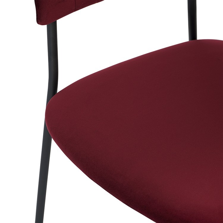 Стул stefany, велюр, винный (75784)