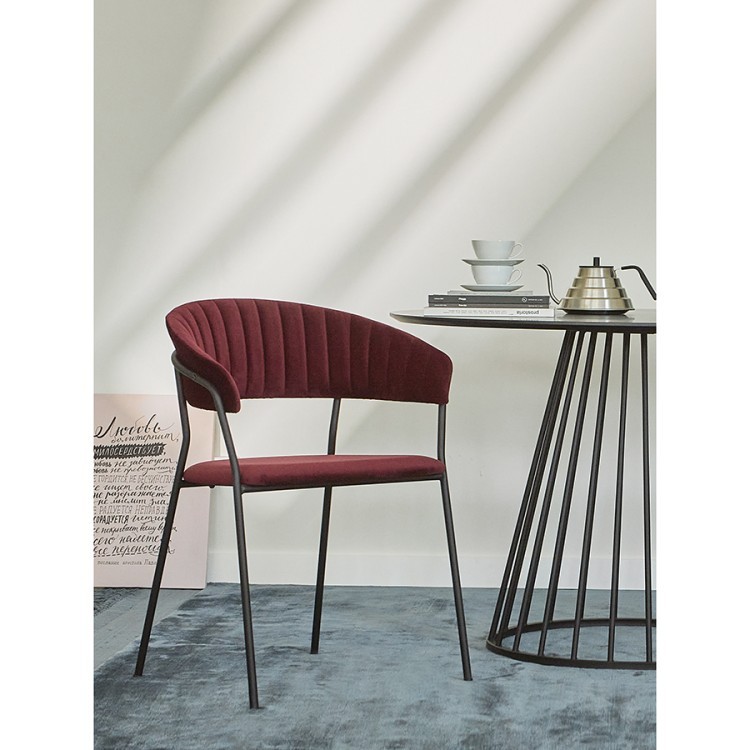 Стул stefany, велюр, винный (75784)
