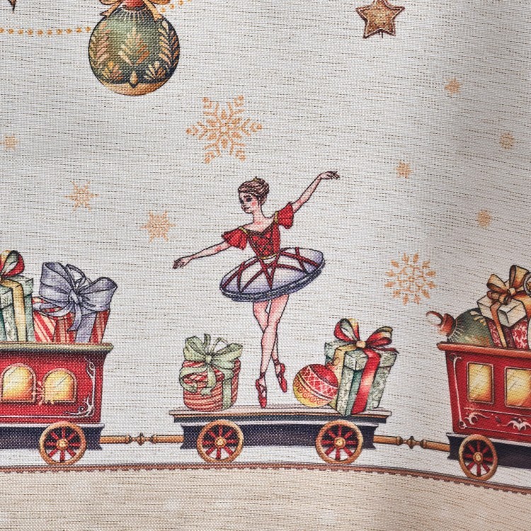 Скатерть  140х300 cm овальная, "щелкунчик" цвет: бежевый, tm lefard, полиэстер 100% Lefard (986-002-29)