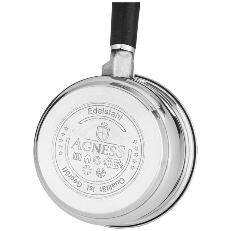 Ковш agness со стекл.крышкой серия classic 1,7 л. 16*9,5 см Agness (937-415)