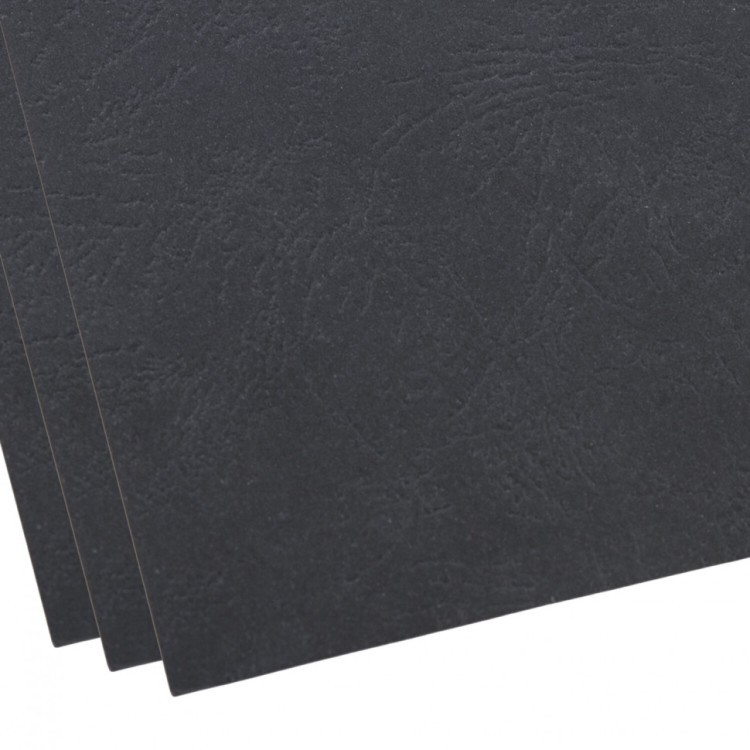 Обложки картон. для переплета А4 к-т 100 шт. тисн. под кожу 230 г/м2 черные Brauberg 530837 (1) (89951)