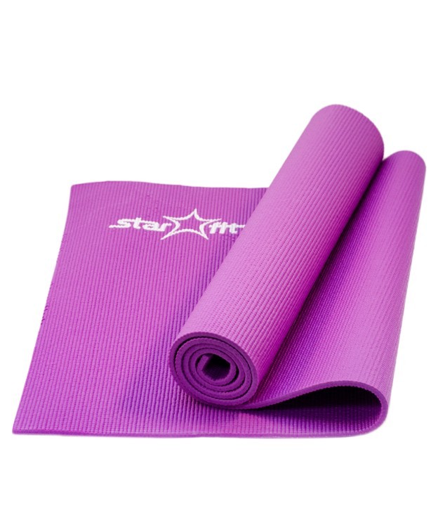 Коврик для йоги FM-101 PVC 173x61x0,8 см, фиолетовый (78614)