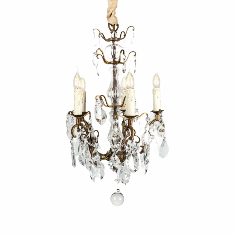 Люстра ChandelierFlorence, бронза, стекло, gold/white, ROOMERS FURNITURE