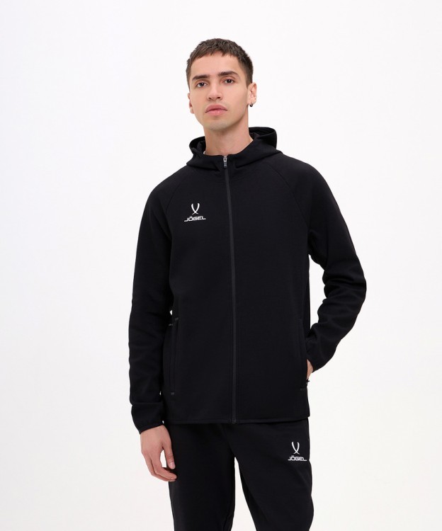 Худи на молнии JÖGEL ESSENTIAL Athlete Hooded FZ Jacket, черный (2114045)