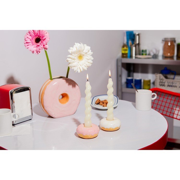 Подсвечник fast food, donut, D7 см, розовый (78950) Подсвечник fast food, donut, D7 см, розовый (78950)