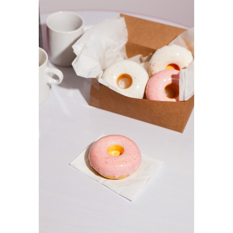 Подсвечник fast food, donut, D7 см, розовый (78950) Подсвечник fast food, donut, D7 см, розовый (78950)