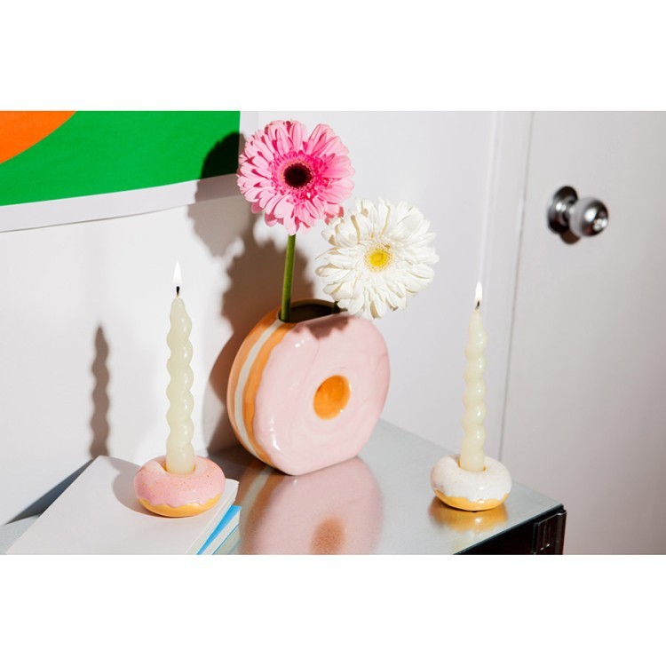 Подсвечник fast food, donut, D7 см, розовый (78950) Подсвечник fast food, donut, D7 см, розовый (78950)
