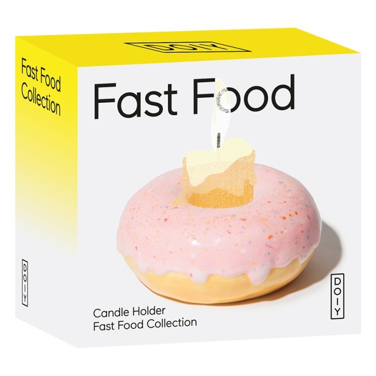 Подсвечник fast food, donut, D7 см, розовый (78950) Подсвечник fast food, donut, D7 см, розовый (78950)