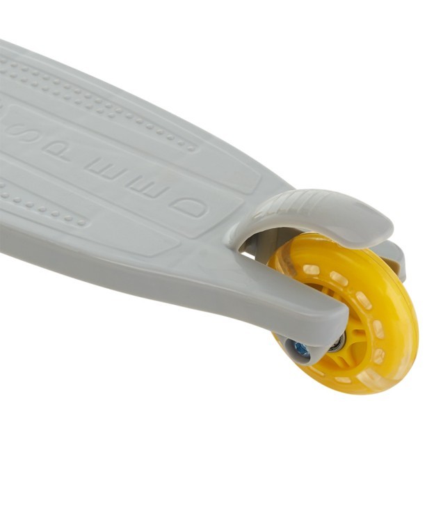 БЕЗ УПАКОВКИ Самокат 3-колесный Ridex Loop, 120/70 мм, серый/желтый (2100779)