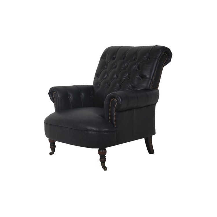 Кресло 1010/#B76, Кожа, Black, ROOMERS FURNITURE