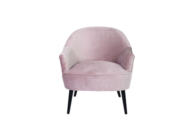 Кресло велюр пепельно-розовый 74*80*79см (TT-00005778)