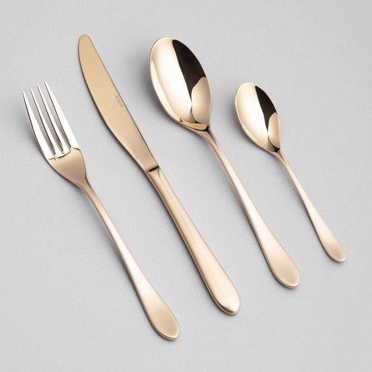 Набор столовых приборов senso agness 24 пр., сталь 18/10, пвд покрытие, цвет: шампань Agness (1000-030)