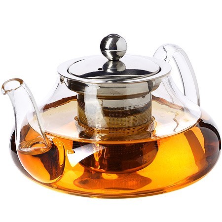 Заварочный чайник 3пр 600мл стек н/с LR (60075)