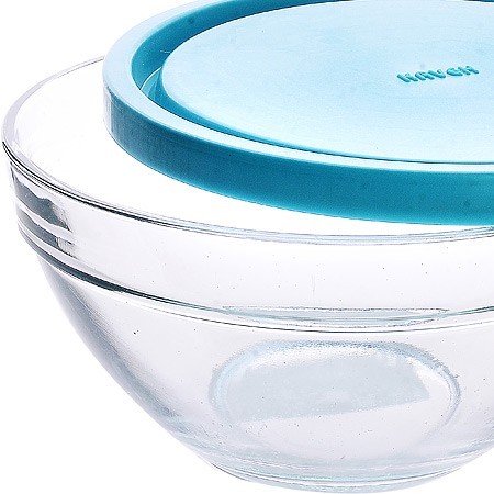 Миска с крышкой, 1 л, стекло (7215) Миска с крышкой, 1 л, стекло (7215)