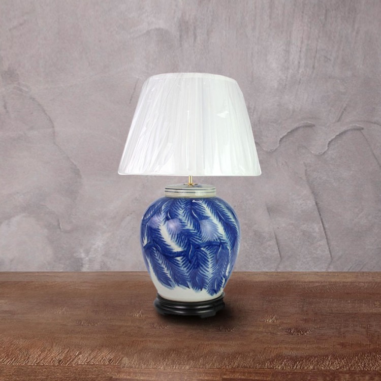 Лампа настольная 43-DS77-RYWI20, фарфор, blue/white, ROOMERS FURNITURE Лампа настольная 43-DS77-RYWI20, фарфор, blue/white, ROOMERS FURNITURE