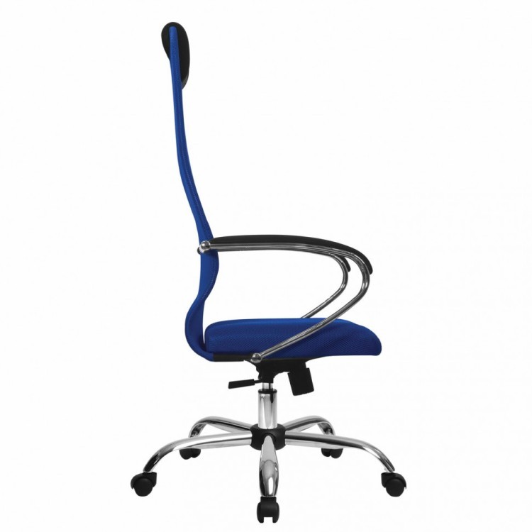 Кресло офисное Metta SU-B-8 ткань/сетка синее (1) (84643)