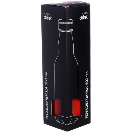 Термобутылка 500мл. Drink, красная (77020-4) Термобутылка 500мл. Drink, красная (77020-4)