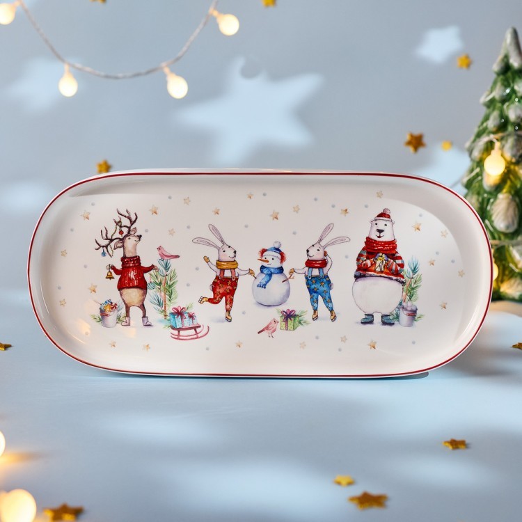 Блюдо овальное lefard "winter story" 34*14,5 см Lefard (425-275)