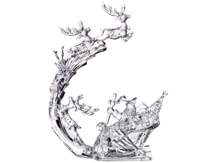 Фигурка с подсветкой "волшебная оленья упряжка деда мороза" 33*26*10 см дизайн: горный хрусталь Lefard (234-142)