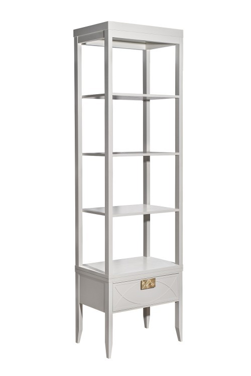 Шкаф-витрина открытый узкий с тумбой прикроватной с 1-м ящиком (TT-00016857)