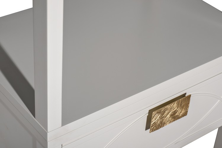 Шкаф-витрина открытый узкий с тумбой прикроватной с 1-м ящиком (TT-00016857)