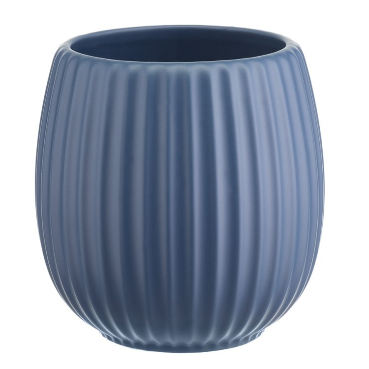 Горшок цветочный темно-синего цвета из коллекции edge, 2,7л (74535)