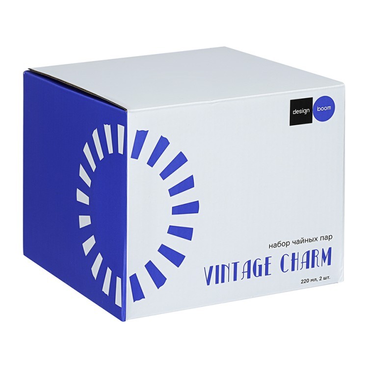 Набор чайных пар vintage charm, 220 мл, 2 шт. (78624)