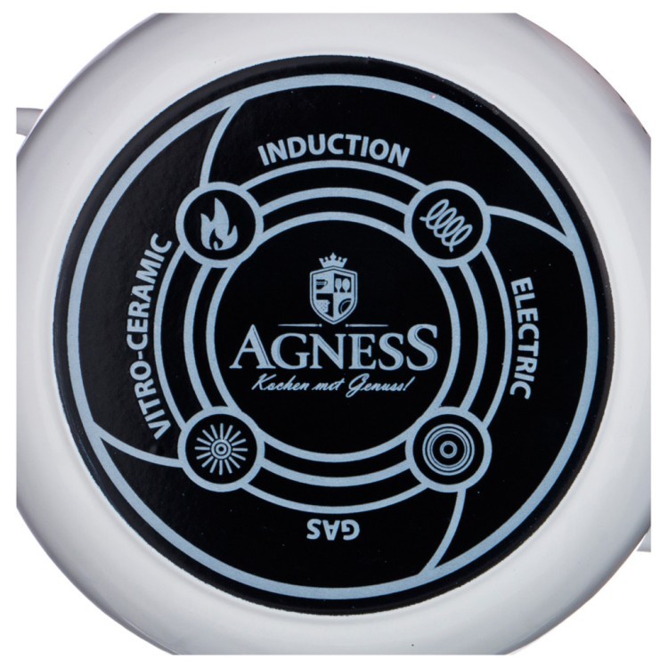 Кастрюля agness эмалированная, серия гуси 2,4л диаметр=18 см высота=10,5 см Agness (951-031)