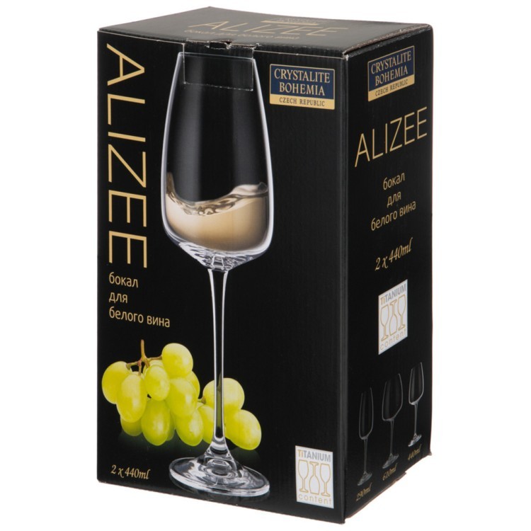 Набор бокалов для вина из 2 шт  серия "alizee" 440 мл цвет:танзанит Акционерное Общество (194-662)