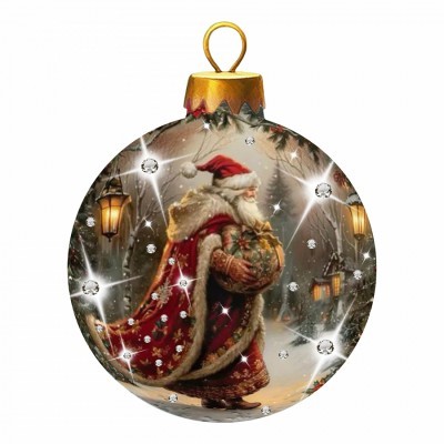 Новогодний шар Волшебное пожелание с кристаллами Swarovski (4052)