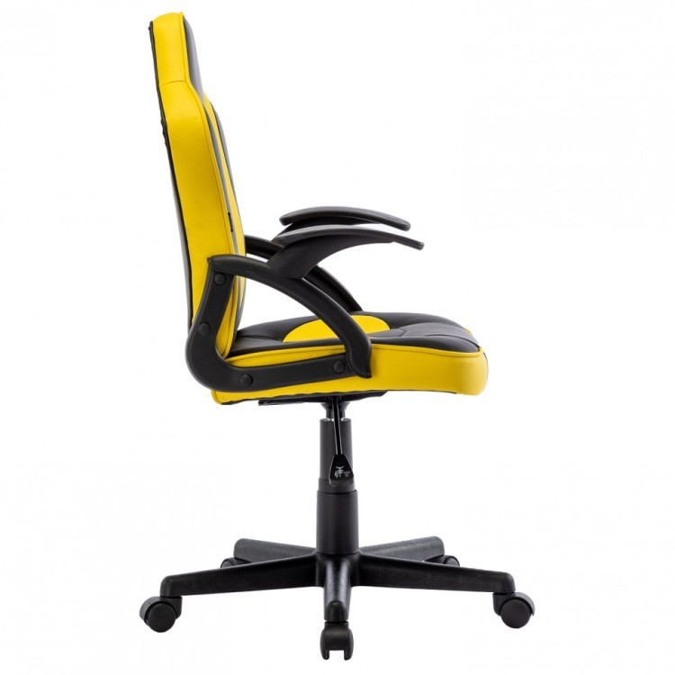 Кресло компьютерное BRABIX Shark GM-203 экокожа черное/желтое 532514 (1) (94584)